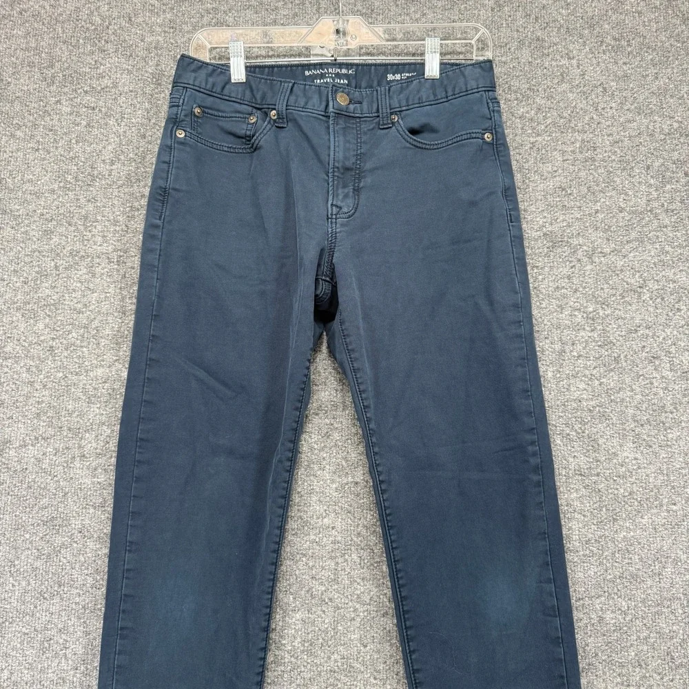 Banana‎ Republic Travel Jean Mens 30x28 Blue Athletic Fit Stretch Denim Pants